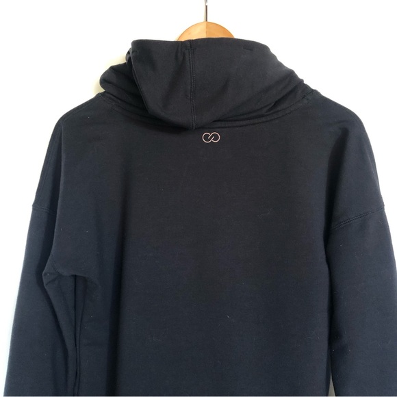 Calia Carrie Underwood Funnel Cowl Neck Hoodie S Logo Pullover Black Sweatshirt - Picture 5 of 9